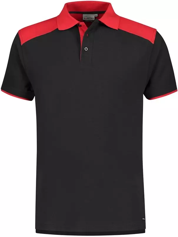 Santino Poloshirt Tivoli zwart/rood