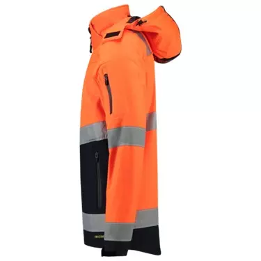 Softshell fluor oranje/blauw TSE3001