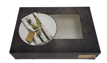 Cateringdoos 360x250x80mm Greystone (pak à 10st)