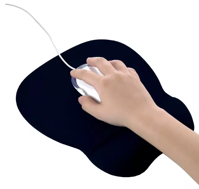 Muismat met gel polssteun zwart Quantore