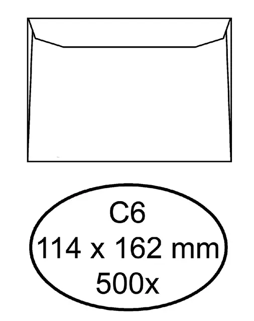 Hermes Envelop C6 Wit 114x162mm