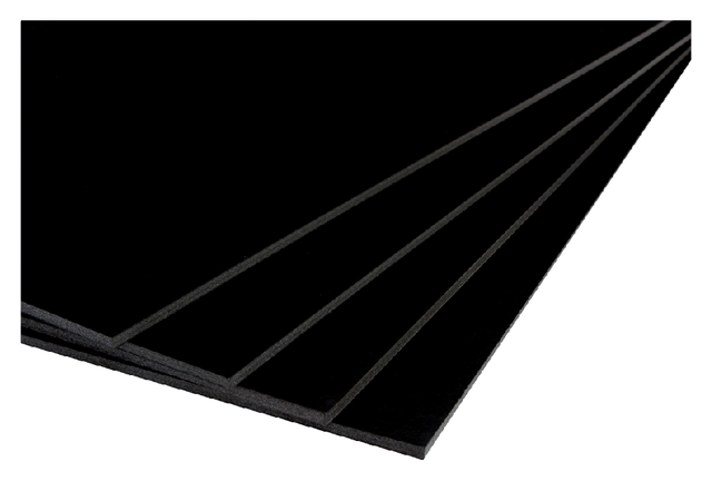 Foamboard 50x70cm 5mm zwart/zwart