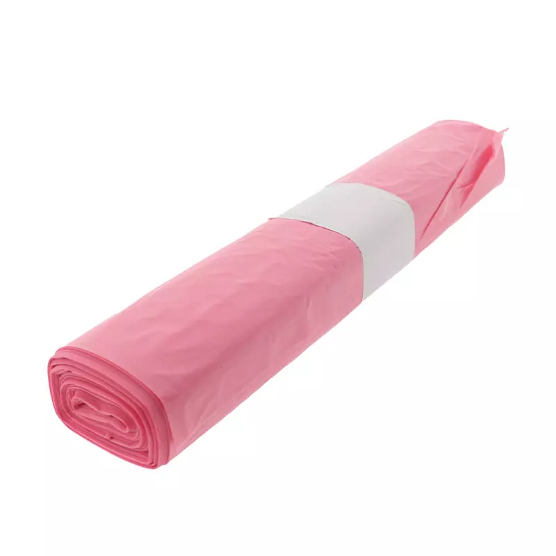 Afvalzak HDPE 58x100cm T23 17mu Roze