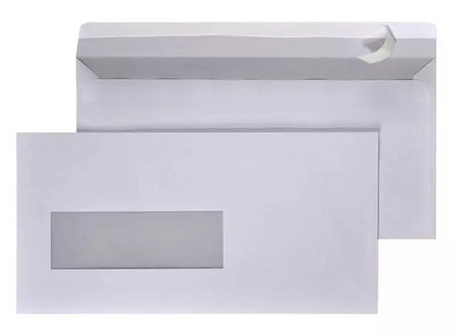 Vensterenvelop zelfklevend Wit 110x220mm